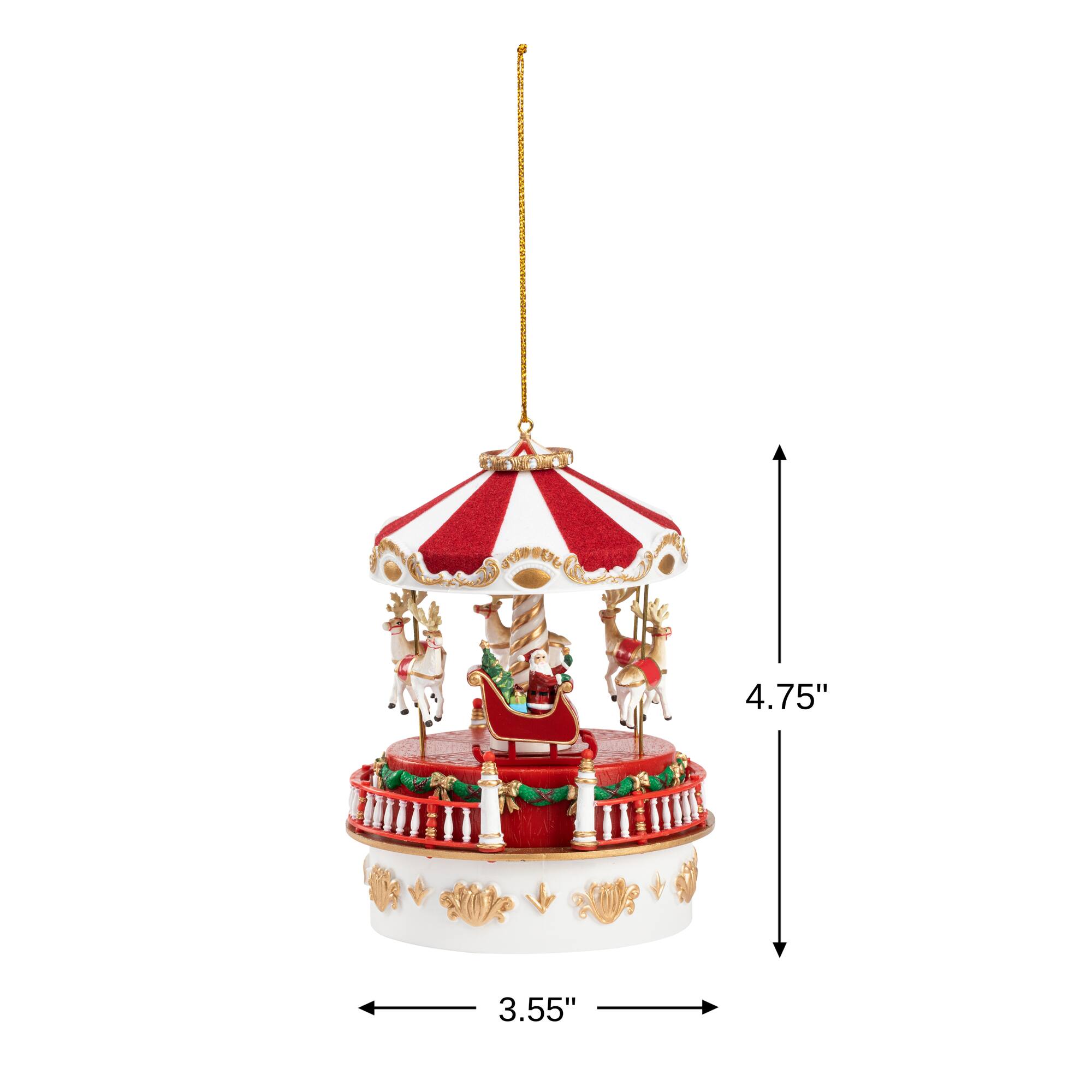 Mr. Christmas 4.75" Carousel Mini Carnival Music Box